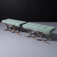 Pair of Art Deco Style Benches, Manner of Gilbert Poillerat - Sold for $1,216 on 10-10-2026 (Lot 176).jpg